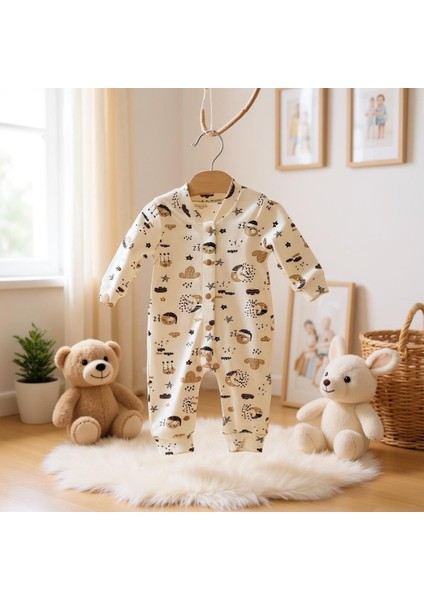 Bebek Desenli Mevsimlik Pamuklu Yenidoğan 3-6-9-12 Ay Unisex Uyku Tulumu fırsatları