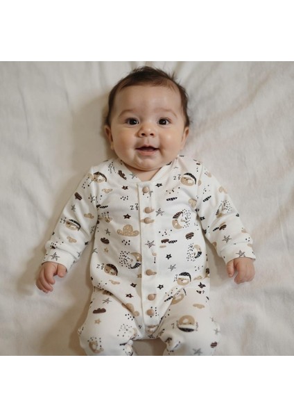 Bebek Desenli Mevsimlik Pamuklu Yenidoğan 3-6-9-12 Ay Unisex Uyku Tulumu indirimleri