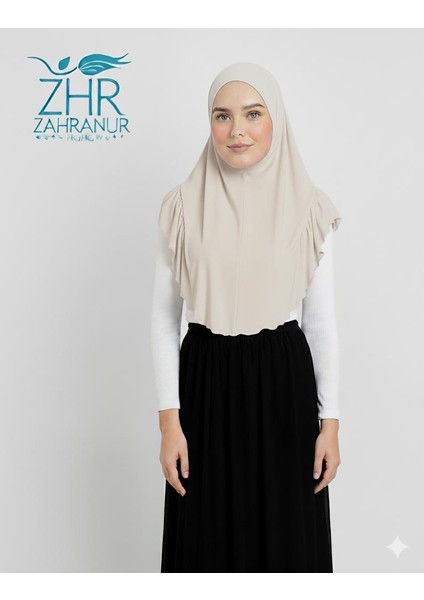 Biyeli Pileli Pratik Şal-Eşarp-Tesettür Hijab- Namaz Başörtüsü