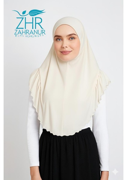 Biyeli Pileli Pratik Şal-Eşarp-Tesettür Hijab- Namaz Başörtüsü