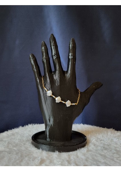 Taş Detaylı Çelik Bileklik