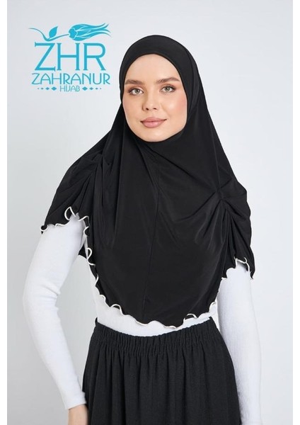 Biyeli Pileli Pratik Şal-Eşarp-Tesettür Hijab- Namaz Başörtüsü