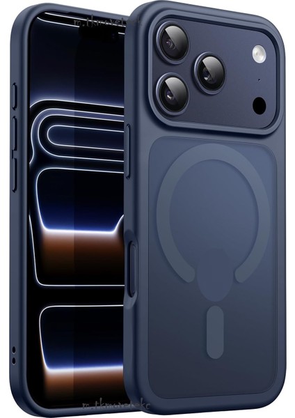 iPhone 17 Pro Max Kılıf Kamera Çıkıntılı Mat Magsafe Wireless Şarj Destekli Renkli Hassas Butonlu Kapak