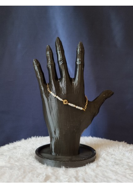 Taş Detaylı Çelik Bileklik