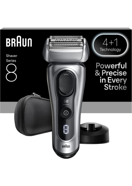 Series 8 Elektrikli Tıraş Makinesi, Islak ve Kuru, Şarj Standı, 8617S