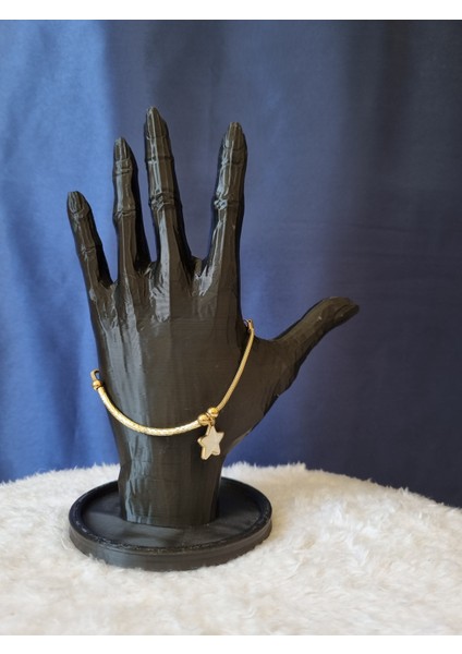 Incili Yıldız Detaylı Çelik Bileklik