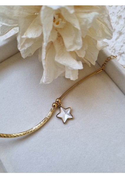 Incili Yıldız Detaylı Çelik Bileklik fiyatları