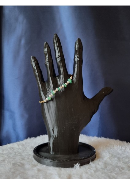 Taş Detaylı Çelik Bileklik