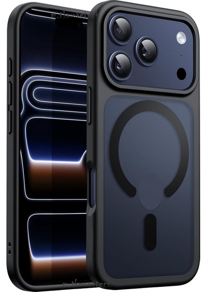 Iphone 17 Pro Kılıf Kamera Çıkıntılı Mat Magsafe Wireless Şarj Destekli Renkli Hassas Butonlu Kapak