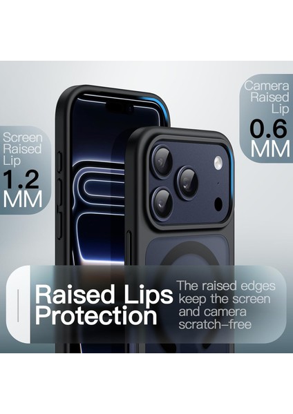 Iphone 17 Pro Kılıf Kamera Çıkıntılı Mat Magsafe Wireless Şarj Destekli Renkli Hassas Butonlu Kapak fiyatları