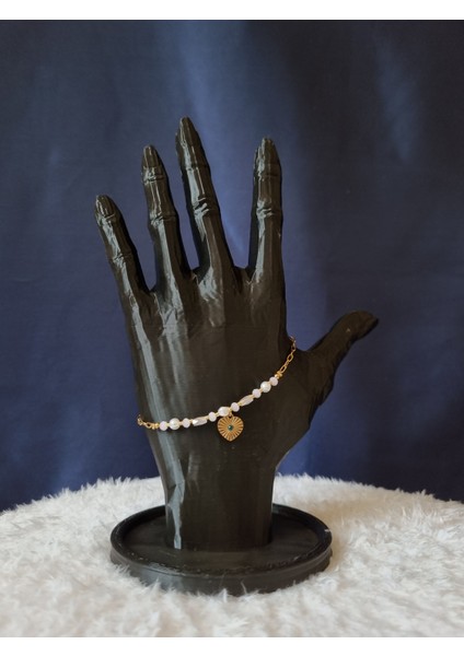 Taş Detaylı Çelik Bileklik