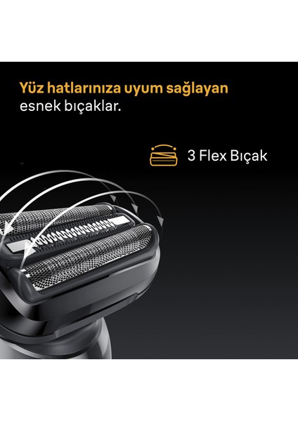 Series 5 Elektrikli Tıraş Makinesi, Islak ve Kuru, Hassas Düzeltici Başlık, 52-N1200S modelleri