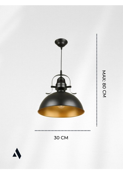 Forge Metal Tekli Sarkıt Avize – Ofis, Mağaza, Restoran, Işyeri, Salon Aydınlatma