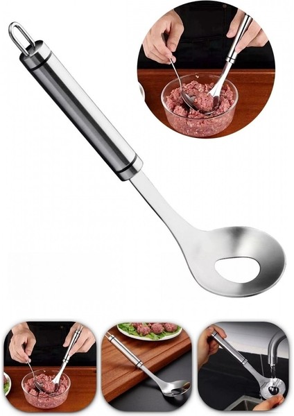 Çelik Köfte ve Hamur Kepçesi, Renkli ve Kullanışlı Mutfak Gereci modelleri