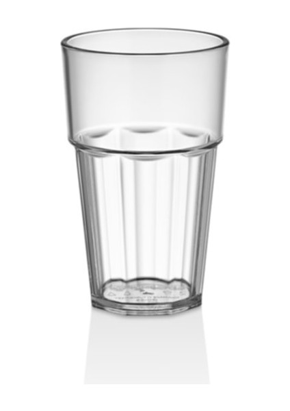 6'lı Çok Renkli 400ML Istiflenebilir Bardak Seti