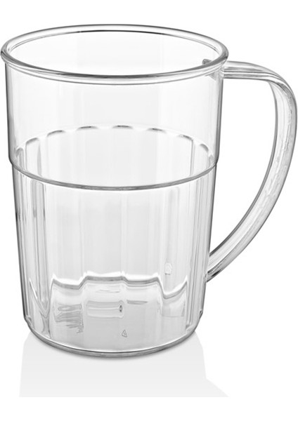 5'li 400 ml Polikarbon Plastik Bira ve Ayran Bardak Seti, Dayanıklı ve Şık Tasarım