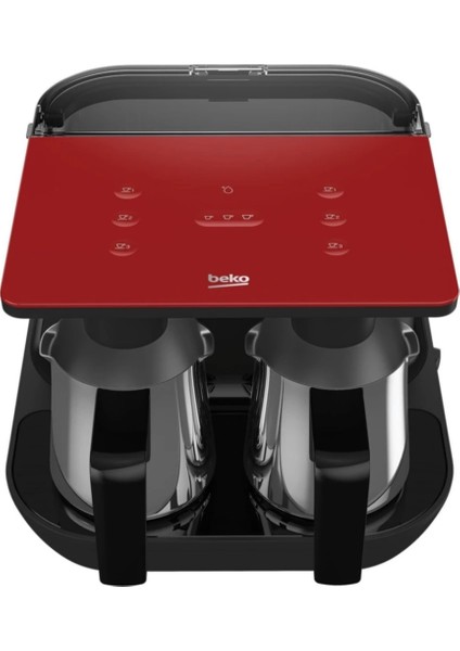 Tkm 8961 K Keyf Kırmızı Çelik Ikili Türk Kahve Makinesi