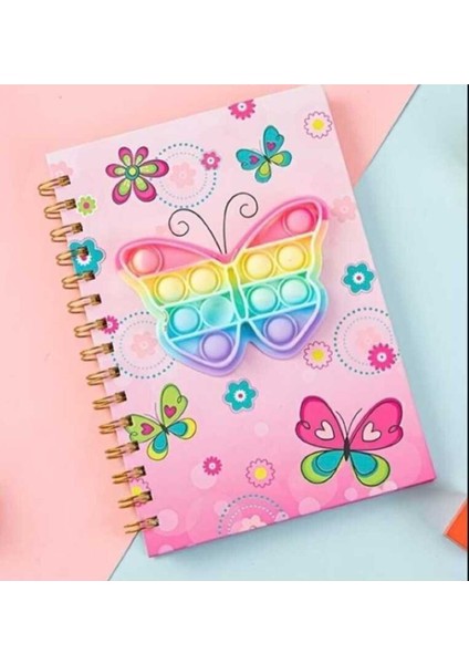 Popit Detaylı A5 Spiralli Not Defteri – Eğlenceli ve Renkli Tasarım