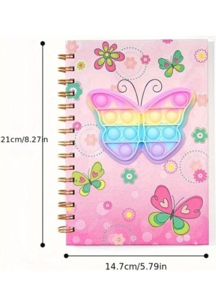 Popit Detaylı A5 Spiralli Not Defteri – Eğlenceli ve Renkli Tasarım fırsatları