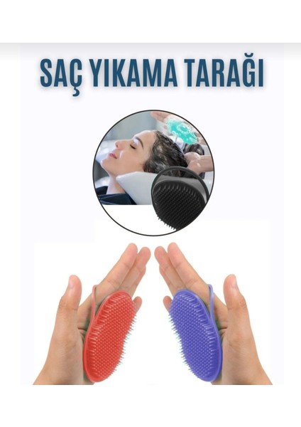Saç Yıkama ve Masaj Tarağı 9x7 cm – Rahatlatıcı ve Pratik Kullanım