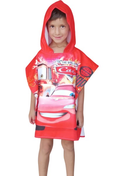 Mcqueen Lisanslı Erkek Çocuk Panço Havlu – 3-7 Yaş | Plaj & Banyo Kullanımı, %100 Pamuk fiyatları