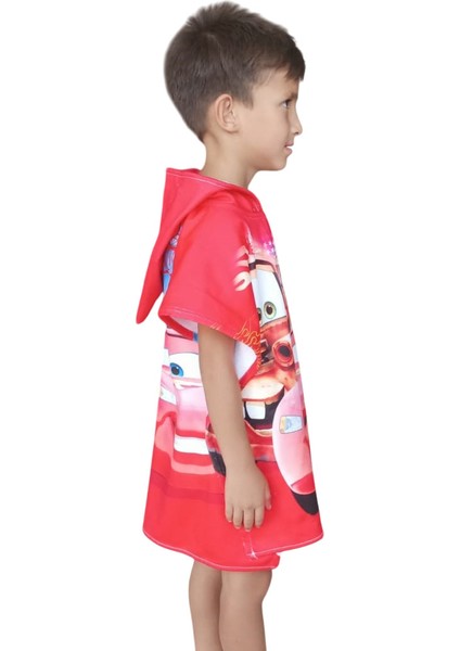 Mcqueen Lisanslı Erkek Çocuk Panço Havlu – 3-7 Yaş | Plaj & Banyo Kullanımı, %100 Pamuk modelleri