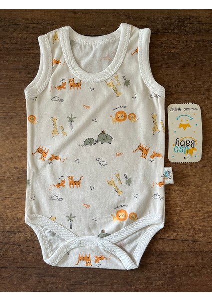 1 Adet Kolsuz Kız Erkek Bebek Badi Body Zıbın Alttan Çıtçıtlı Bisiklet Yaka Yenidoğan Kedi Desen