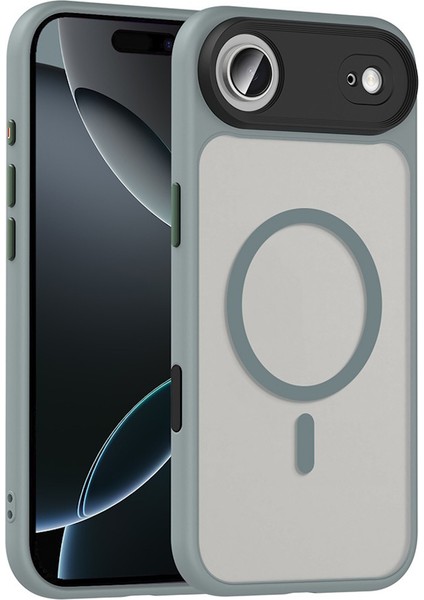 iPhone 17 Air Kılıf Kamera Çıkıntılı Mat Magsafe Wireless Şarj Destekli Renkli Hassas Butonlu Kapak