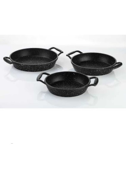 3’lü Siyah Tasarım Döküm Sahan Seti – Granit Kaplama, Yanmaz Yapışmaz fırsatları