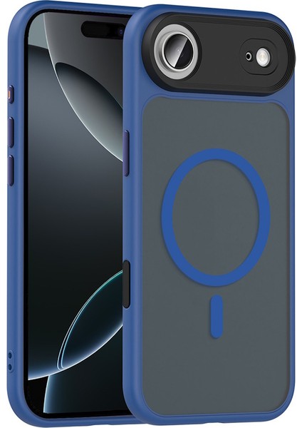 iPhone 17 Air Kılıf Kamera Çıkıntılı Mat Magsafe Wireless Şarj Destekli Renkli Hassas Butonlu Kapak