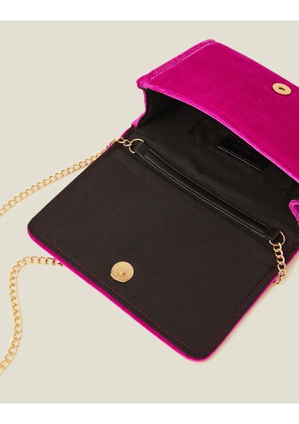 Velvet Çaapraz Çanta Fuşya modelleri