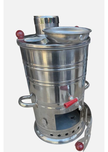 Paslanmaz Alüminyum Alaşımlı Çelik Kömürlü Semaver – 5 Litre – Bahçe & Piknik Tipi fiyatları