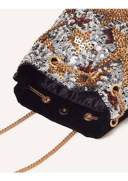 Star Sequın Duffle Sılver modelleri