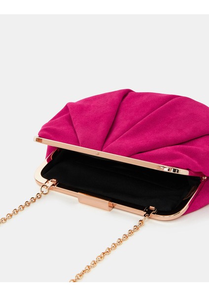 Süet Clutch Fuşya modelleri