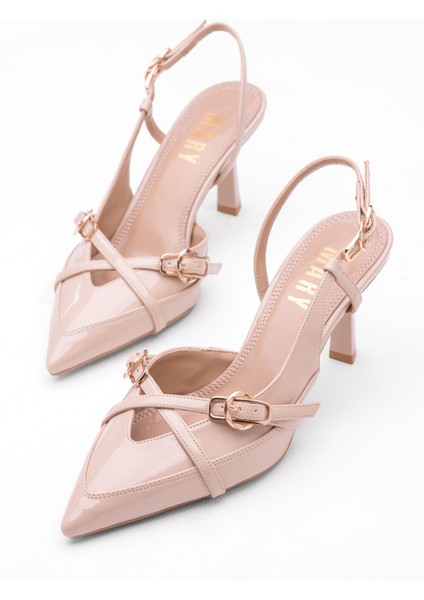 Bucolic Süet Rugan Tokalı Önden Iki Bantlı Kadın Topuklu Ayakkabı modelleri