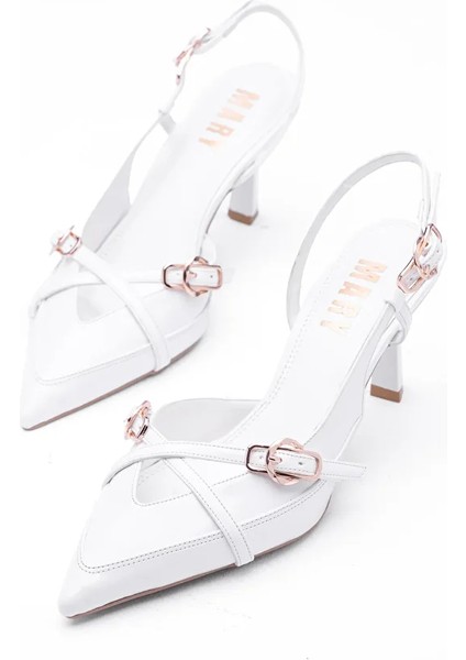 Bucolic Süet Rugan Tokalı Önden Iki Bantlı Kadın Topuklu Ayakkabı