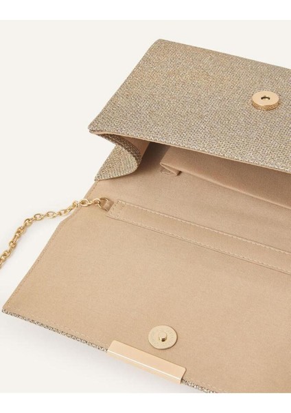 Lurex Box Clutch Gold fırsatları