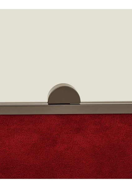 Süet Clutch Gece Çantası Kırmızı fiyatları