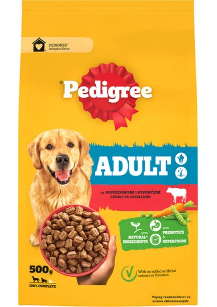 Yetişkin Köpek Maması Sığırlı & Sebzeli 500 Gram