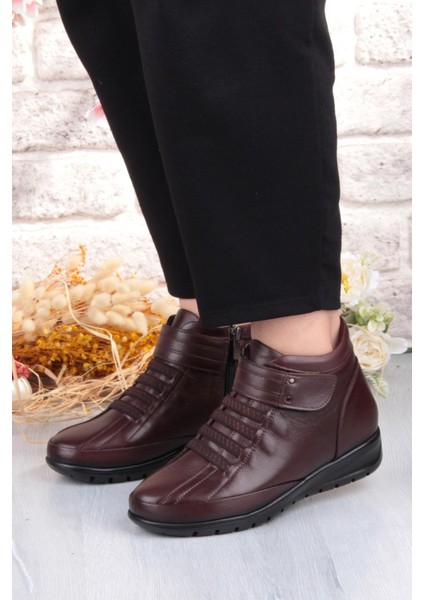 7118 Rahat Esnek Kaymaz Taban Yumuşak Hakiki Deri Kadın Bot fiyatları