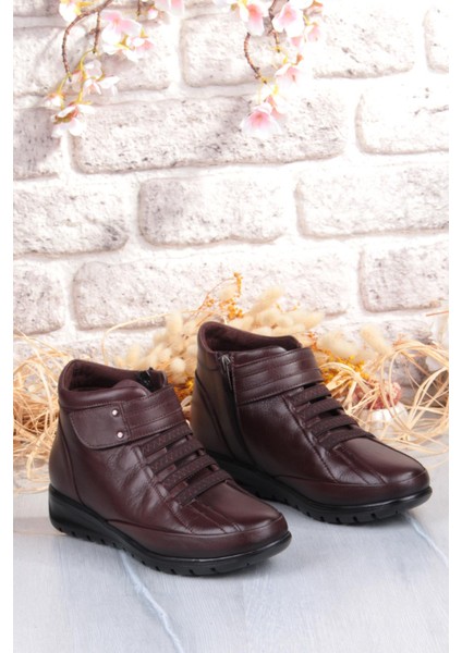 7118 Rahat Esnek Kaymaz Taban Yumuşak Hakiki Deri Kadın Bot indirimleri