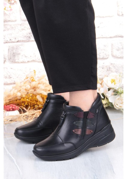 Z014 Rahat Esnek Kaymaz Taban Yumuşak Hakiki Deri Kadın Bot fiyatları