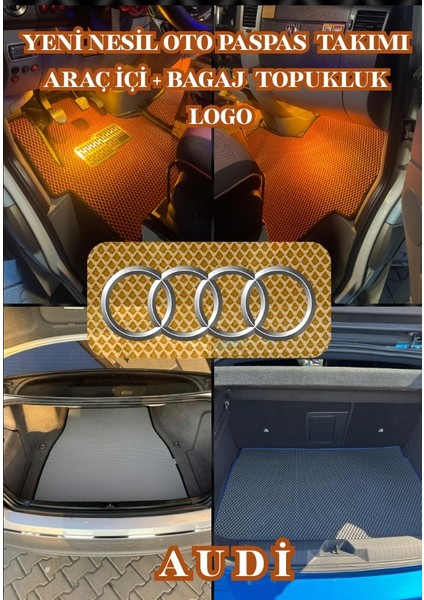 Audi Q7 (2015 2024) Yeni Nesil Eva Akıllı Oto Paspas Seti / Araç Içi + Bagaj + Topukluk