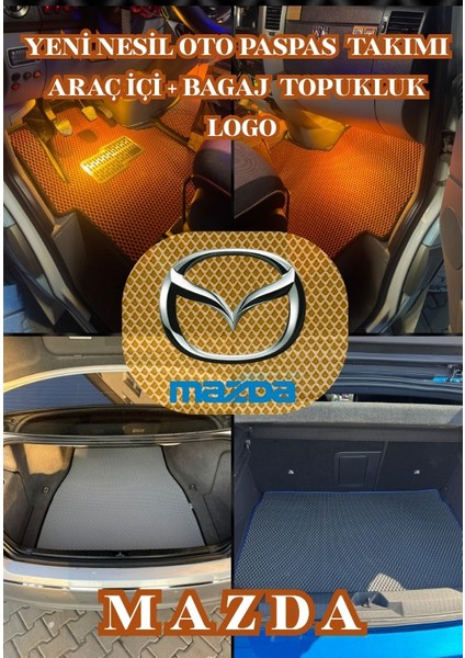 Mazda Cx 3 (2015 2019) Yeni Nesil Eva Akıllı Oto Paspas Seti / Araç Içi + Bagaj + Topukluk