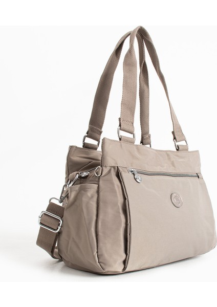 Çok Cepli Kadın Omuz Çantası Orta Boy Günlük HV7001 Vizon fiyatları