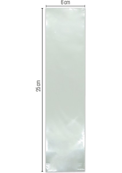 6*25 OPP (Parlak-Şeffaf) Jelatin 1000 Adet