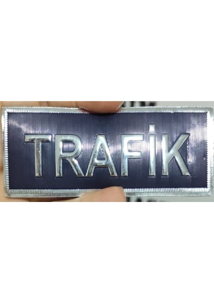Jandarma ''trafik'' Cep Yazısı 3D Plastik, 2025 Yeni Tip, Cırtlı,