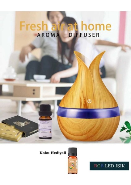 Hava Nemlendirici Aromatik Oda Kokusu 7 Renk LED Işıklı 300ML fiyatları