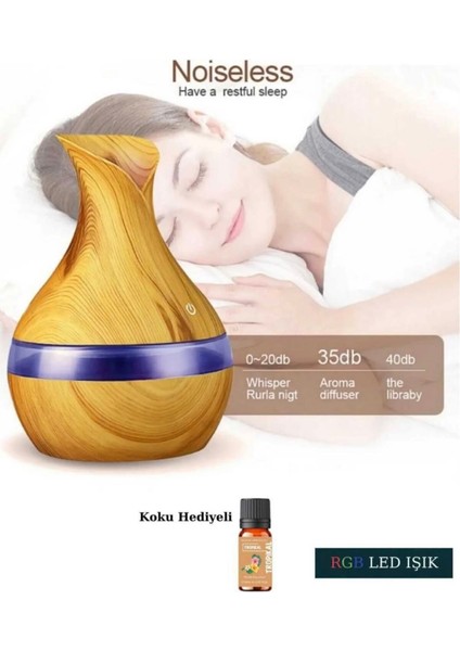 Hava Nemlendirici Aromatik Oda Kokusu 7 Renk LED Işıklı 300ML modelleri