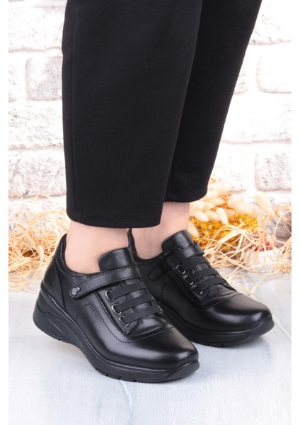 Z010 Comfort Yumuşak Esnek Kauçuk Kaymaz Taban Hakiki Deri Kadın Ayakkabı modelleri